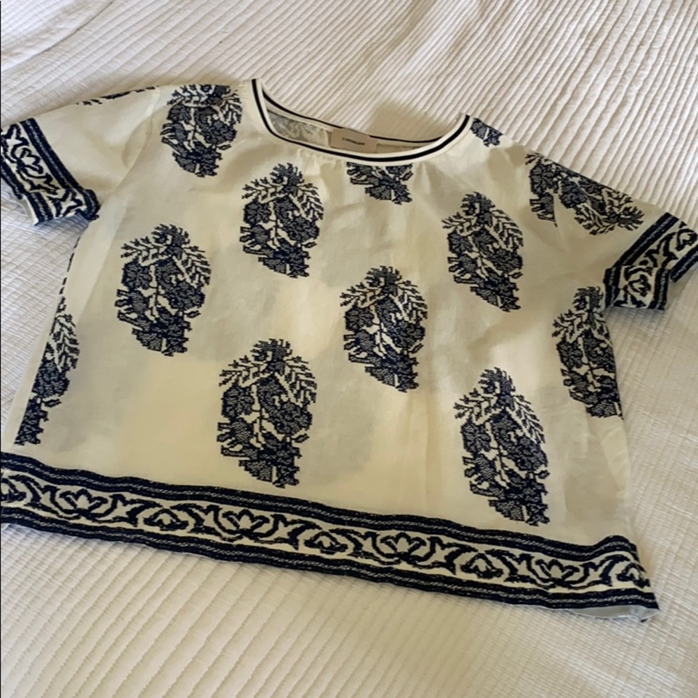 I Madeline paisley print top